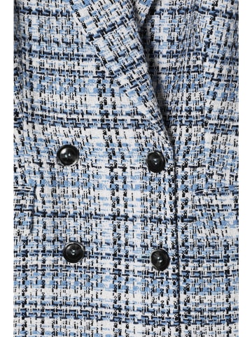 Blazer in Hellblau/ Schwarz/ Weiß