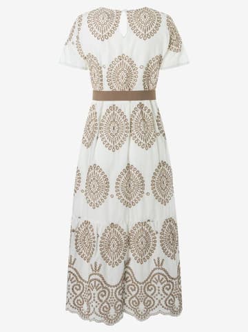 Kleid in Weiß/ Beige