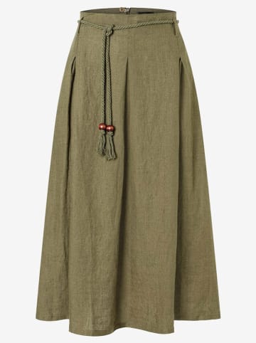 Leinen-Rock in Khaki