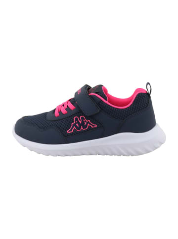 Leren sneakers "Pinella" donkerblauw/roze