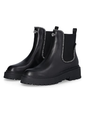 Leder-Chelsea-Boots in Schwarz