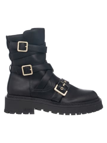 Leder-Boots in Schwarz