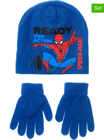 2-delige winteraccessoires-set "Spiderman" blauw