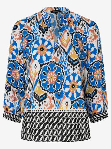 Blouse blauw/zwart/wit
