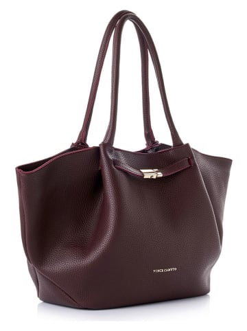Shopper bag "Prato" w kolorze ceglanym - 52 x 27 x 13 cm