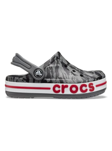Crocs "Bayaband Seasonal Printed" in Grau/ Schwarz/ Rot
