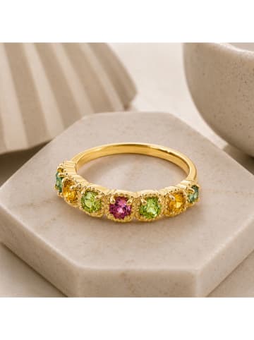 Vergold. Ring mit Edelsteinen