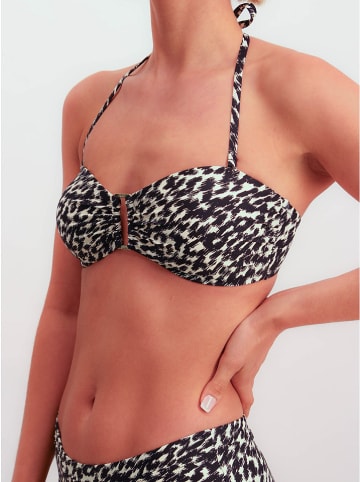 Biustonosz bikini w kolorze czarno-białym