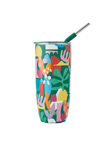 Kubek termiczny "Paper Cutouts" w kolorze zielonym ze wzorem - 700 ml