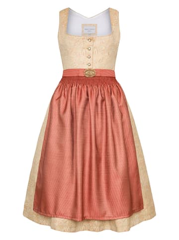 Dirndl ''Cariba'' in Creme/ Rot