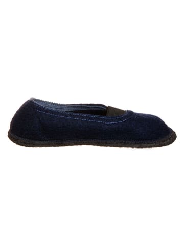 Wollen pantoffels "Ronja GM" donkerblauw