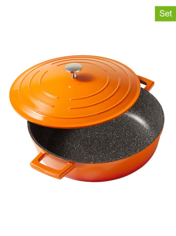 2tlg. Set: Bräter in Orange - 4,2 l