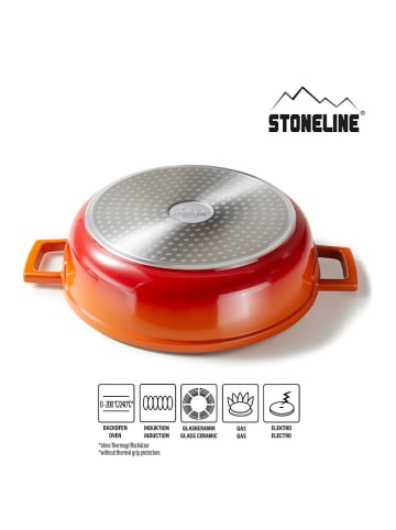 2tlg. Set: Bräter in Orange - 4,2 l