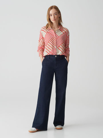 Blouse beige/rood