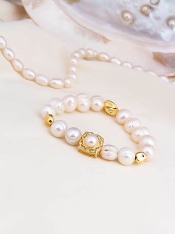 Vergulde armband met parels
