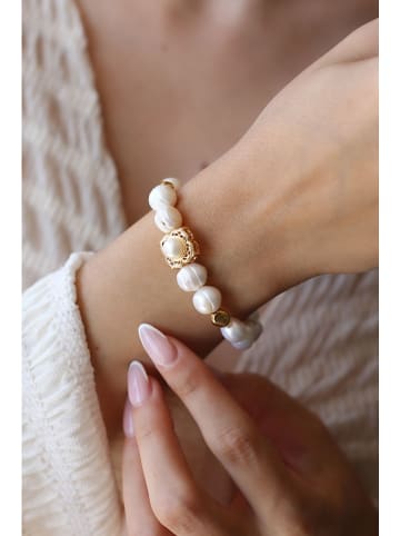 Vergulde armband met parels
