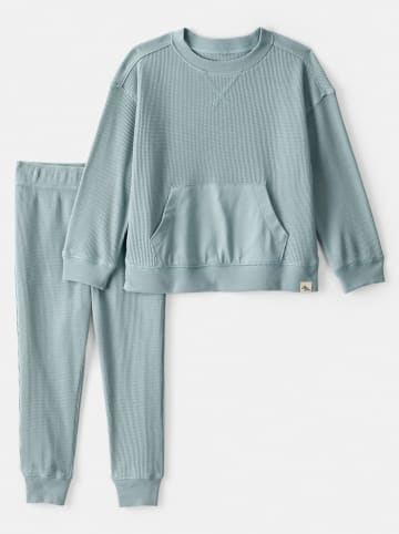 2-delige outfit cyaan