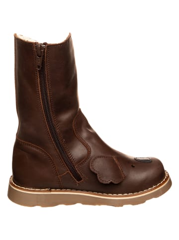 Leren winterlaarzen bruin
