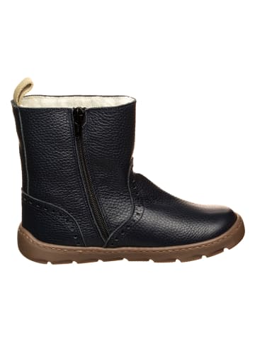 Leren winterboots donkerblauw