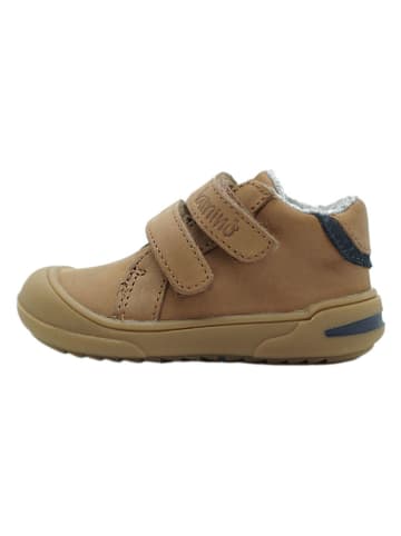 Leder-Sneakers in Beige