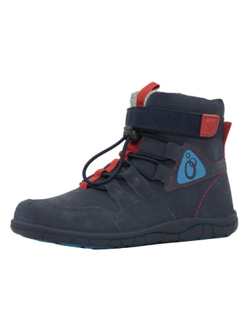 Leren barefootboots donkerblauw