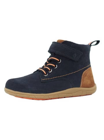 Leren barefootschoenen donkerblauw