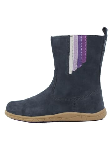 Leren barefootboots donkerblauw