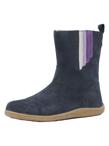 Leren barefootboots donkerblauw