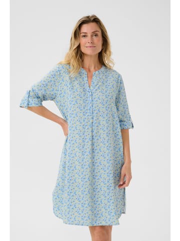 Kleid "Tiah" in Hellblau/ Gelb