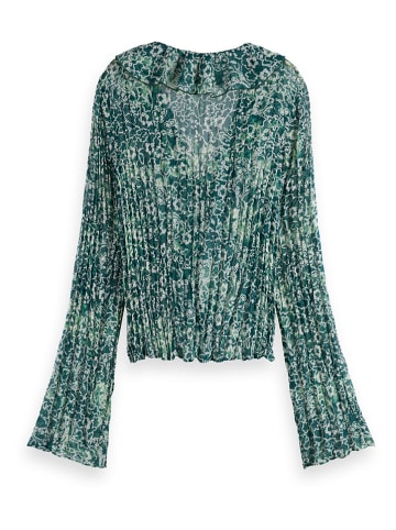 Blouse groen/wit