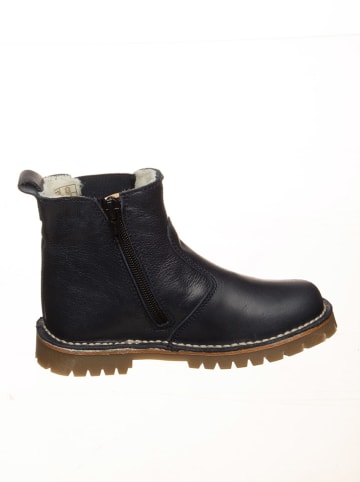 Leren boots donkerblauw