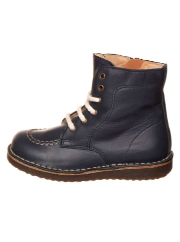 Leren boots donkerblauw