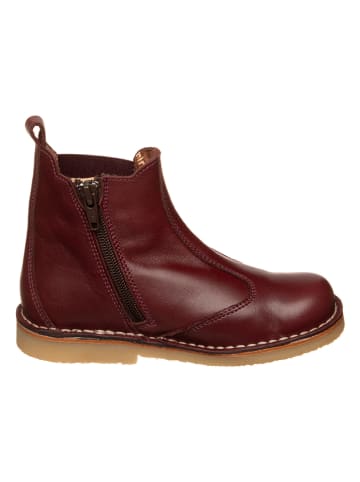 Leren chelseaboots donkerrood