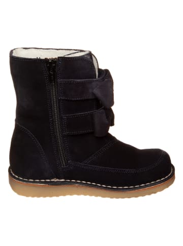 Leren winterboots donkerblauw