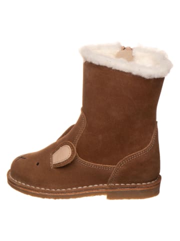 Leren winterlaarzen lichtbruin