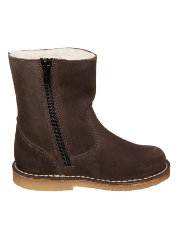 Leder-Winterboots in Dunkelbraun