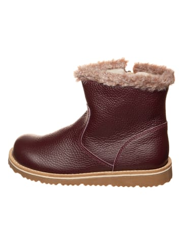 Leren winterboots donkerbruin
