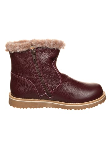 Leren winterboots donkerbruin