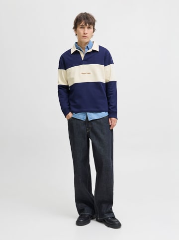 Sweatshirt donkerblauw/crème