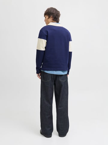 Sweatshirt donkerblauw/crème