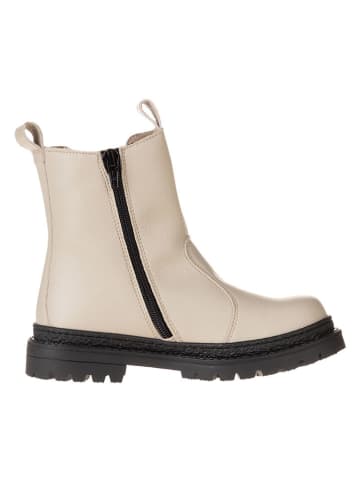 Leren chelseaboots zilverkleurig