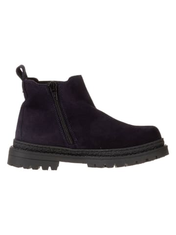 Leren chelseaboots donkerblauw