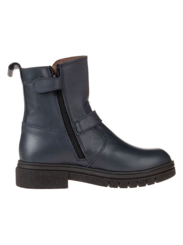 Leren boots donkerblauw
