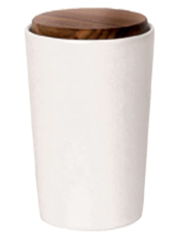 Kosmetikdose ''Outback White'' in Weiß - (H)14 x Ø 9 cm