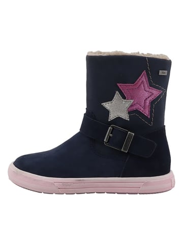 Leder-Winterboots "Baila" in Dunkelblau