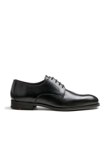 Leder-Schnürschuhe "Sabre" in Schwarz