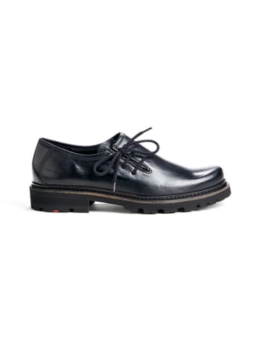 Leder-Schnürschuhe "Xaver" in Schwarz