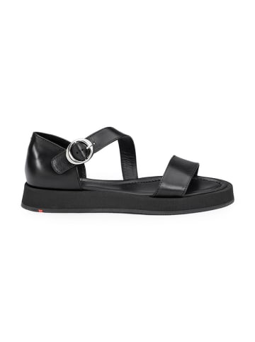 Leder-Sandalen in Schwarz