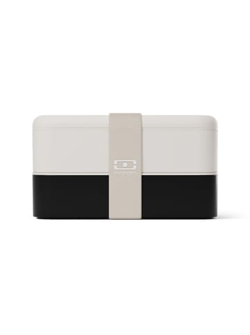 Lunchbox crème/zwart - 1 l
