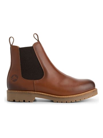 Leder-Chelsea-Boots "Agder" in Hellbraun